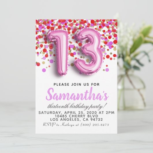 13e uitnodiging (Staand voorkant)