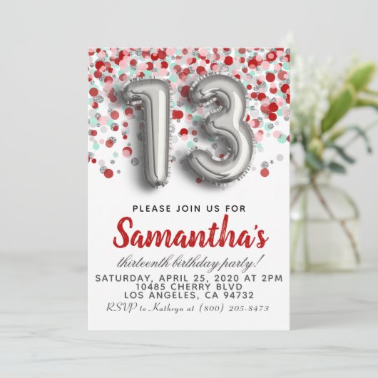 13e uitnodiging (Staand voorkant)