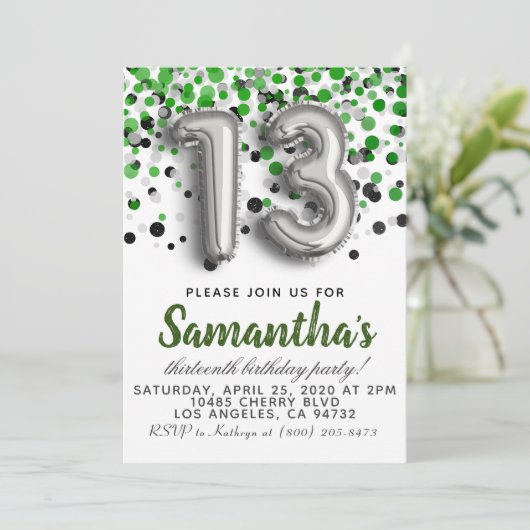 13e uitnodiging (Staand voorkant)