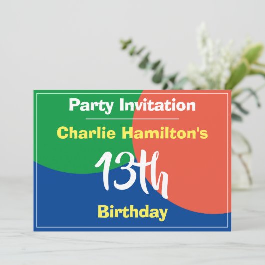 13e uitnodiging (Staand voorkant)