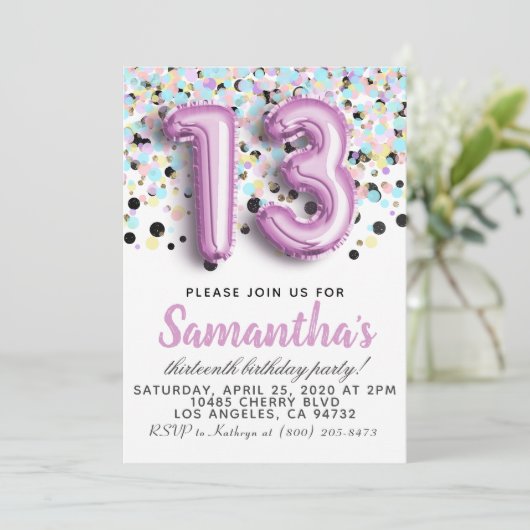 13e uitnodiging (Staand voorkant)