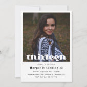 13e uitnodiging | Minimale verjaardag (Voorkant)