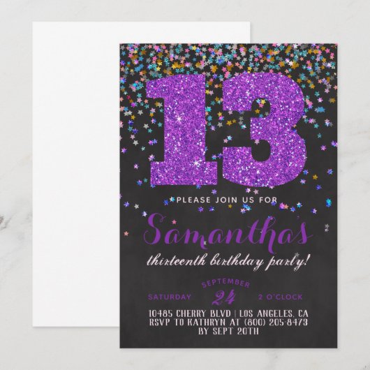 13e uitnodiging tot Confetti op zondag (Voorkant / Achterkant)