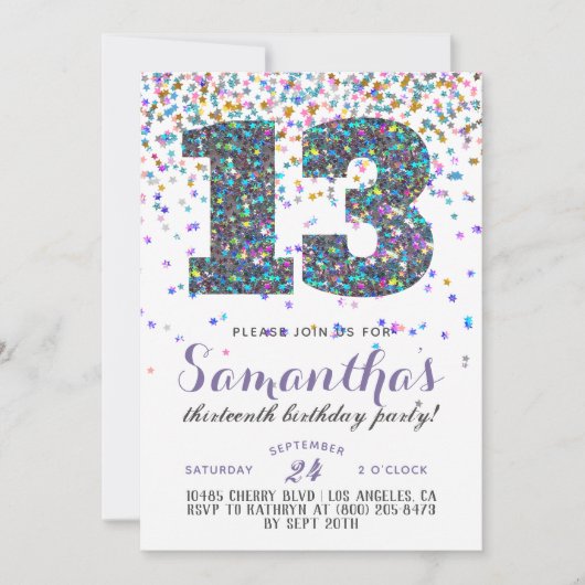 13e uitnodiging tot Confetti op zondag (Voorkant)