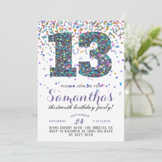 13e uitnodiging tot Confetti op zondag (Staand voorkant)