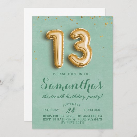 13e uitnodiging tot Confetti op zondag (Voorkant / Achterkant)