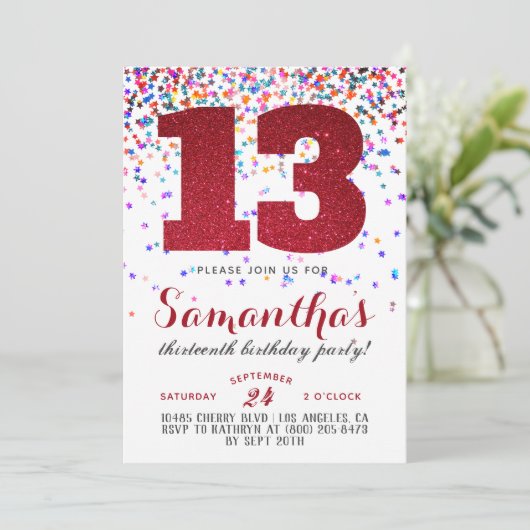 13e uitnodiging tot Confetti op zondag (Staand voorkant)