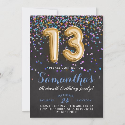 13e uitnodiging tot Confetti op zondag (Voorkant)