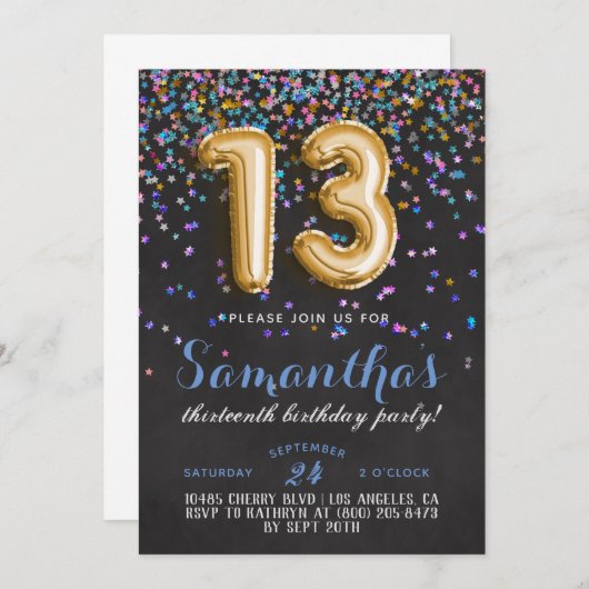 13e uitnodiging tot Confetti op zondag (Voorkant / Achterkant)