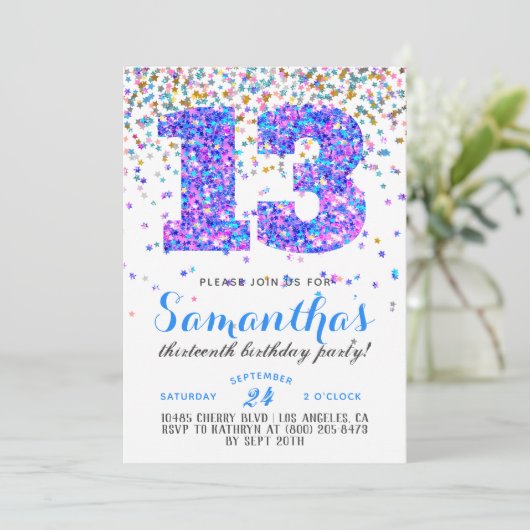 13e uitnodiging tot Confetti op zondag (Staand voorkant)