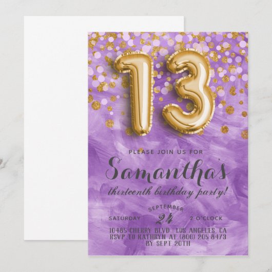 13e uitnodiging tot Confetti op zondag (Voorkant / Achterkant)