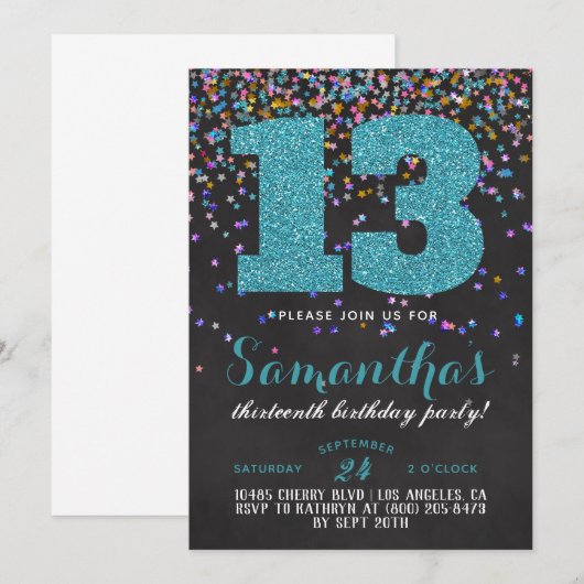 13e uitnodiging tot Confetti op zondag (Voorkant / Achterkant)