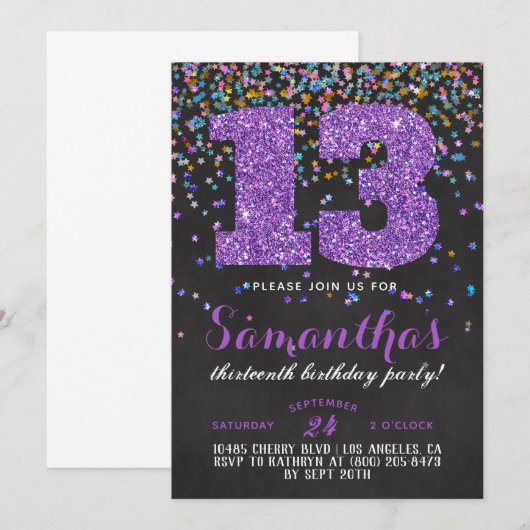 13e uitnodiging tot Confetti op zondag (Voorkant / Achterkant)