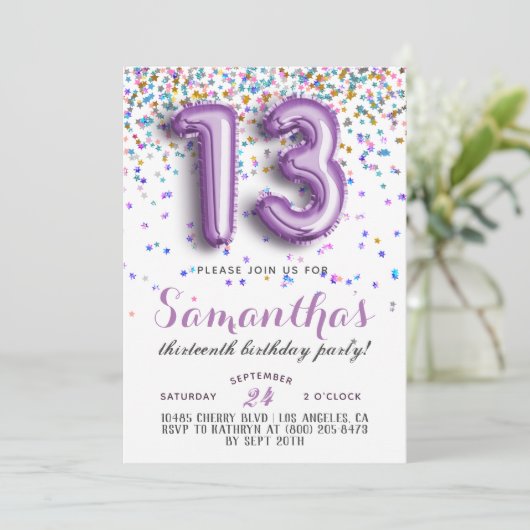 13e uitnodiging tot Confetti op zondag (Staand voorkant)