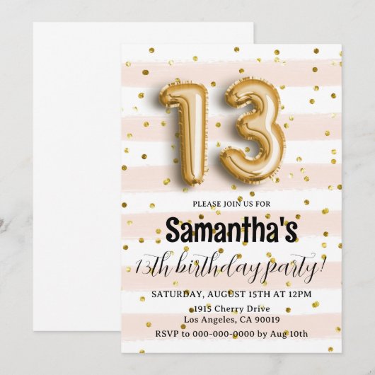 13e uitnodiging tot Confetti op zondag (Voorkant / Achterkant)