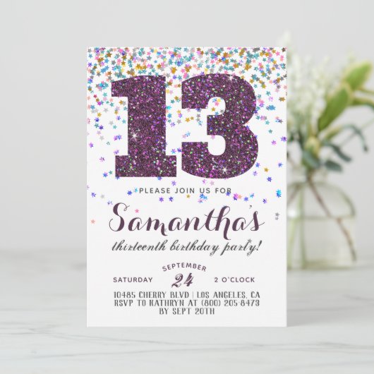 13e uitnodiging tot Confetti op zondag (Staand voorkant)