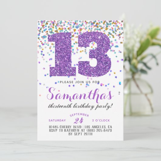 13e uitnodiging tot Confetti op zondag (Staand voorkant)