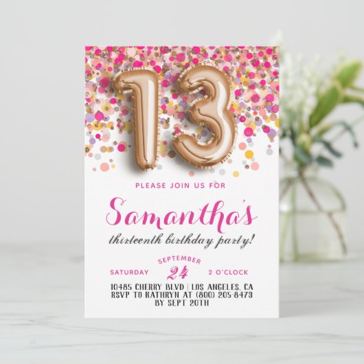 13e uitnodiging tot Confetti op zondag (Staand voorkant)