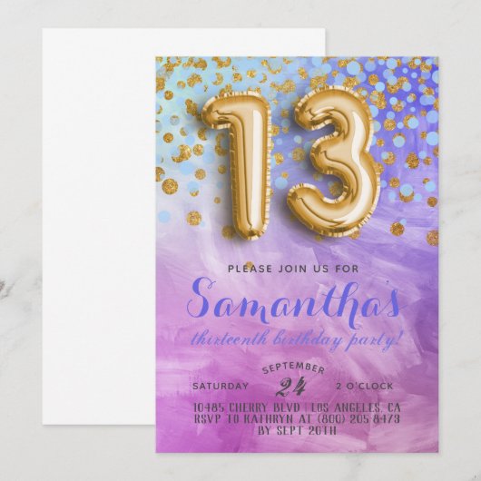 13e uitnodiging tot Confetti op zondag (Voorkant / Achterkant)