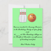 13e uitnodiging van de Birthday Bowling Party (Voorkant)