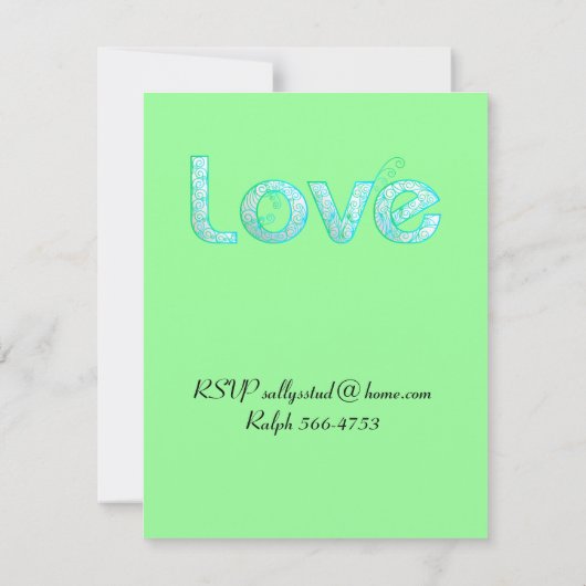 13e uitnodiging van de Birthday Bowling Party (Achterkant)