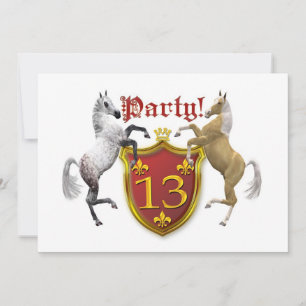 13e uitnodiging van de Birthday-partij met wapensc