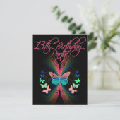 13e uitnodiging van de Birthday Party (Staand voorkant)