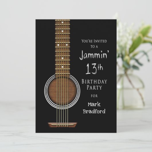 13e uitnodiging van de Birthday Party, akoestische (Staand voorkant)