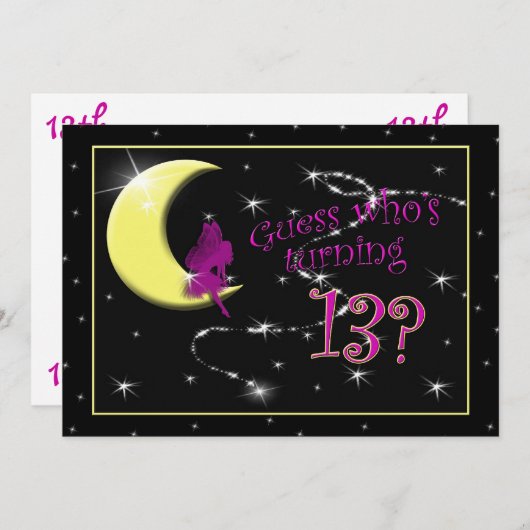 13e uitnodiging van de Birthday Party, in vrijheid (Voorkant / Achterkant)