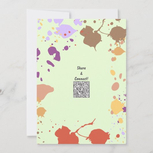 13e uitnodiging van de partij van de geboorte (Achterkant)