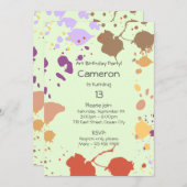 13e uitnodiging van de partij van de geboorte (Voorkant / Achterkant)