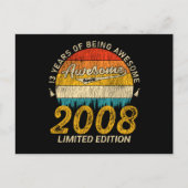 13e verjaardag 2008 Geweldig sinds 13e verjaardag Briefkaart (Voorkant)