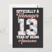 13e verjaardag 2008 Geweldige Officiële Tiener Briefkaart (Voorkant / Achterkant)