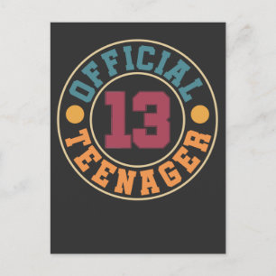 13e verjaardag 2008 Vintage Officiële Tiener Briefkaart