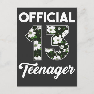 13e verjaardag 2008 Vloerofficiële tiener Briefkaart