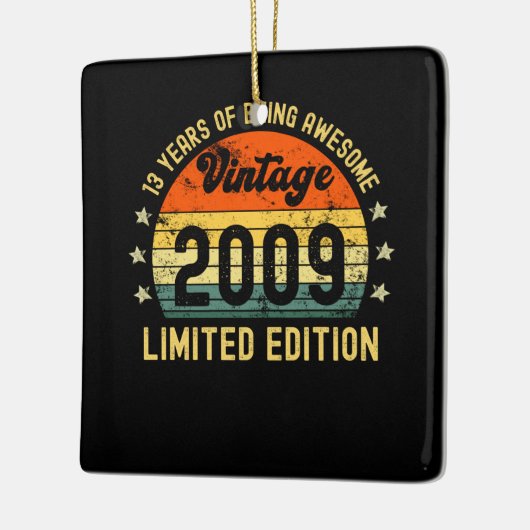 13e verjaardag  2009 beperkte uitgave keramisch ornament (Links)