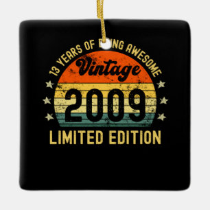 13e verjaardag  2009 beperkte uitgave keramisch ornament