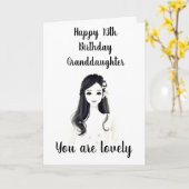 *** 13e VERJAARDAG *** AAN ONZE "MOOIE KLEINDOCHTE Kaart (Gele Bloem)