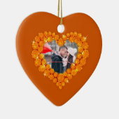 13e verjaardag aangepaste foto hartcitrine keramisch ornament (Rechts)