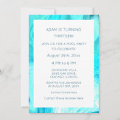 13e verjaardag Aangepaste leeftijd Blauwe Abstract Kaart (Voorkant)