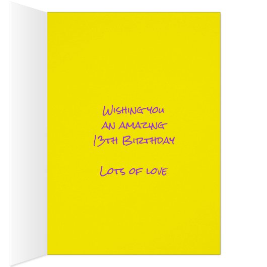 13e verjaardag aangepaste naam gele roze pixelgame (Binnen (Rechts))