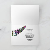 13e verjaardag - Abstracte en kleurennummers op zw Kaart (Binnen)