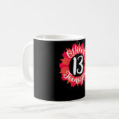 13e verjaardag ambtenaar tiener 13 jaar oud koffiemok (Voorkant links)