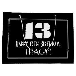 13e verjaardag ~ Art Deco geïnspireerd look "13" + Groot Cadeauzakje