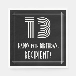 13e verjaardag: Art Deco geïnspireerd look "13" + Servet