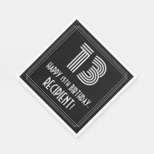 13e verjaardag: Art Deco geïnspireerd look "13" +  Servet (Hoek)