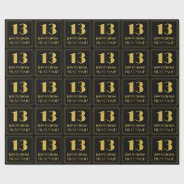 13e verjaardag ~ Art Deco Geïnspireerde look "13", Cadeaupapier