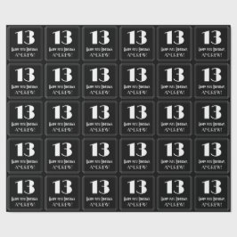13e verjaardag - Art Deco Geïnspireerde look "13", Cadeaupapier