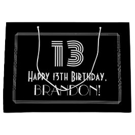 13e verjaardag — Art Deco Geïnspireerde look "13"  Groot Cadeauzakje