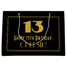 13e verjaardag — Art Deco Geïnspireerde look "13"  Groot Cadeauzakje